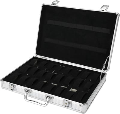Watch Storage Koffer met 24 Slots voor Luxe Horloges - Perfect voor Mannen en Vrouwen, Horloge Organizer, Aluminium Koffer, Horloge Bewaring