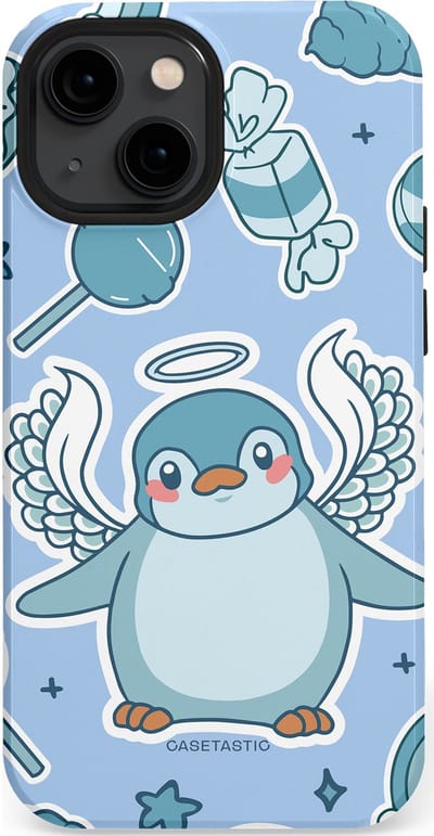 Casetastic Hoesje Geschikt voor Apple iPhone 13 Mini Magsafe - Stijlvolle Beschermende Duo-layer Case - Pinguin vleugels
