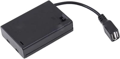 Batterij Box - Batterijhouder - Apparaten Voeden - Met Deksel Schakelaar - 9x6x2 cm - Zwart