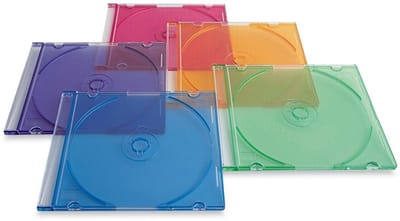 Dailygoody - CD/DVD Slim Case - Assortiment van 20 Kleuren - Dun en Duurzaam - Ideaal voor Opslag - Perfect voor Organisatie - Geschikt voor CD's
