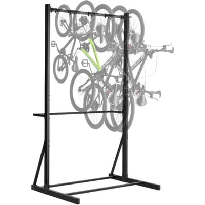 VEVOR Fietsendrager voor 5 fietsen, Fietsdrager met 5 stevige haken, Gemaakt van koolstofstaal, Draagvermogen 136 kg, Verticale fietsstandaard voor garage, woonkamer, binnenschuur