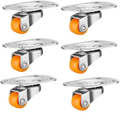 Unyqoos® Compacte en Geruisloze Meubelwielen voor Universeel Gebruik - Zelfklevend en Draaibaar met 360 Graden Rotatie, Geschikt voor Diverse Vloeren en Meubels