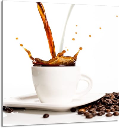 TMK ArtDeko - Snijplank - Glas - 60x65 cm - Beschermpaneel Koffie
