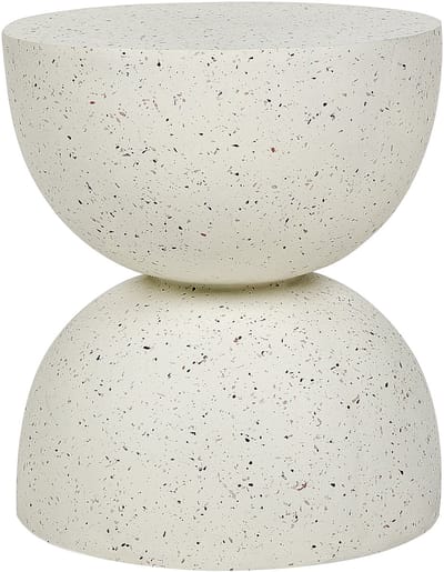 CAORIA - Bijzettafel - Terrazzo/Gebroken wit - Lichtbeton
