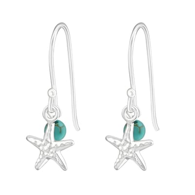 Amanto Kids Oorbellen Chidera - 925 Zilver E-Coating - Zeester - 10x22mm