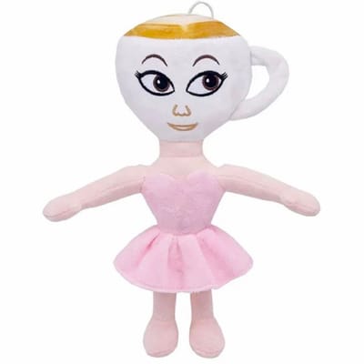 Topknuffels® - Ballerina Cappuccina Italian Brainrot Pluche Knuffel 25 cm - TikTok Plush Toy - Speelgoed Knuffels Brain Rot - Bombardiro Crocodilo, Boneca Ambalabu, Tralalero Tralala, Tung Tung Tung Sahur - Ballerina Koffiekopje