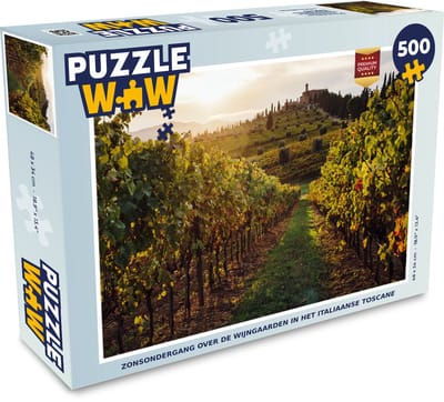 Puzzel Toscane - Landschap - Wijngaarden - Legpuzzel - Puzzel 500 stukjes