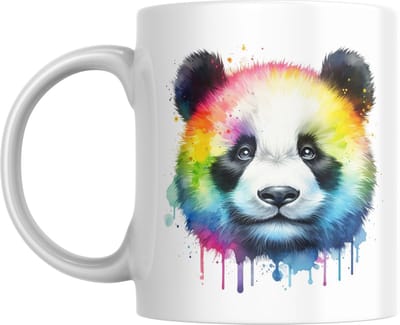 Mok – Panda Watercolor | Kleurrijke Dierenmok | Cadeau voor Panda- en Dierenliefhebbers