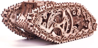 Wood Trick - Modelbouw 3D houten puzzel - Stoom tank - Steam tank (WDTK030) - 381 stuks - Geen lijm noch verf nodig!