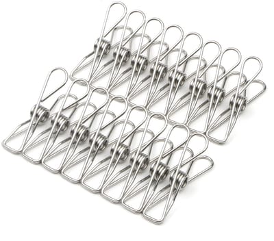 Dailygoods - 50 Pack Roestvrij Staal Kleding Pegs Sterke Roestbestendige Haringen