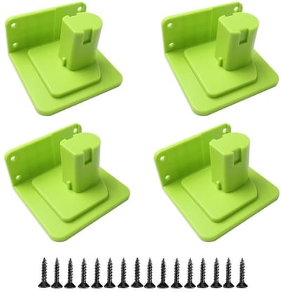 Dailygoods - Gereedschaphouder - Wandmontage - Opbergrek met 5 Haken - Groen - Voor Ryobi 18V Accu - Gereedschap Organizer - Geschikt voor Metaal en Hout