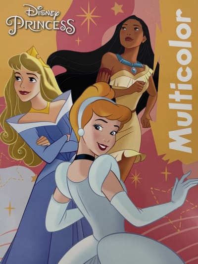 Multicolor - Disney Princess - Kleurboek - Prinsessen - Assepoester - Pocahontas - Aurora - 32 Pagina's - 17 Kleurplaten en 17 Voorbeelden - Creatief - Knutselen - Uitermate Geschikt voor Kleurpotloden en Wasco