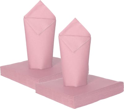 Givi Italia Feest servetten - 32x - lichtroze - 3 laags - 33x33cm - feest/verjaardag servetten