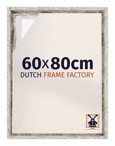 Baklijst 60x80 cm - Wit Vintage - Geschikt voor Canvasdoek - MDF Baklijst Lausanne