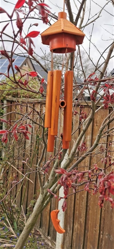 Handgemaakte – Japanse - bamboe - windgong hanger met - Zen - geluid - Ornament – terras - tuin - terras decoratie.