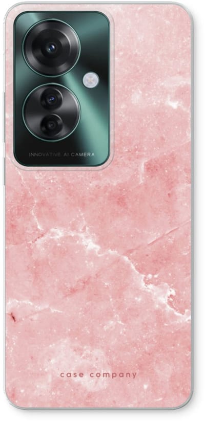 Case Company® - Hoesje geschikt voor Oppo Reno 11 F hoesje - Roze marmer - Soft Cover Telefoonhoesje - Bescherming aan alle Kanten en Schermrand