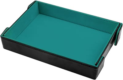 Dailygoods- Dobbelstenen Lade Magnetisch - Opvouwbaar - PU Lederen - Rechthoek - Fluwelen Binnenkant - Bescherming tegen Krassen - Dobbelsteenhouder