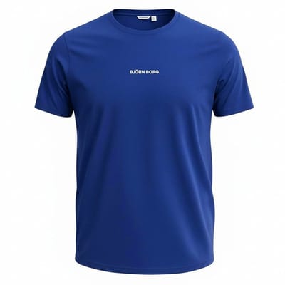 Björn Borg heren O-hals shirt classic logo blauw