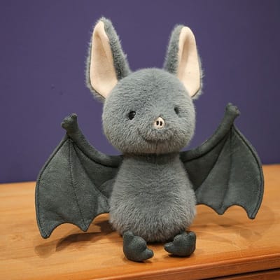 18-45cm Hoge Kwaliteit Grijs Vleermuis Pluche Speelgoed Vleermuizen Met Vleugels Grappige Knuffeldieren Pop Zachte Kussens Kinderen Verjaardag Halloween Cadeaus