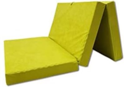Logeerbed Opvouwbaar - Logeerbed Inklapbaar - Logeermatras Opvouwbaar - Geel - 80x200x10cm