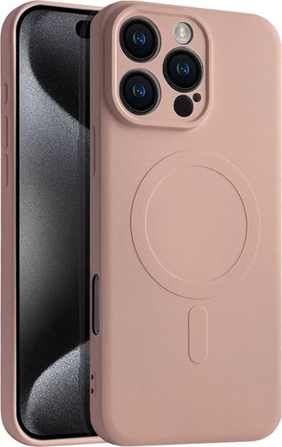 Casify Siliconen Hoesje geschikt voor MagSafe iPhone 16 Pro Max Hoesje - Roze