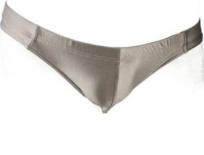 BamBella ® - Onderbroek - maat S/M - ondergoed Grijs heren onderbroeken glans stof lycra