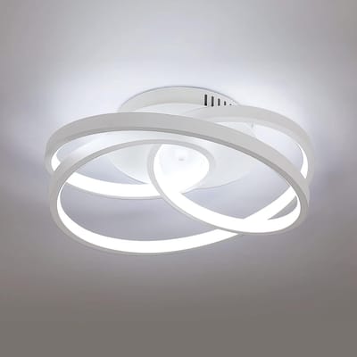 Goeco plafondlamp - 30cm - Medium - LED - 40W - 4500LM - 6500K - koel wit licht - persoonlijkheid ringplafondlamp - voor plafond, woonkamer, slaapkamer, hal, keuken