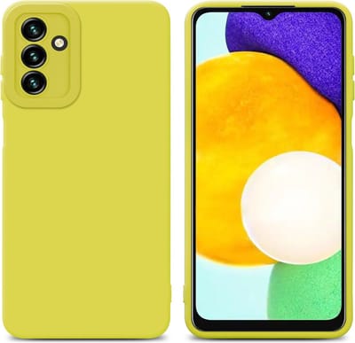 Cadorabo Hoesje geschikt voor Samsung Galaxy A13 5G in FLUID GEEL - Beschermhoes gemaakt van flexibel TPU silicone Cover Fluid Case