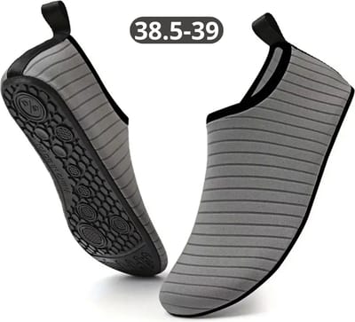 Bovista Waterschoenen Voor Kinderen & Volwassenen - Aqua Shoes - Aquaschoenen - Afzwemschoenen - Zwemles Schoenen - Grijs - Maat 38.5-39