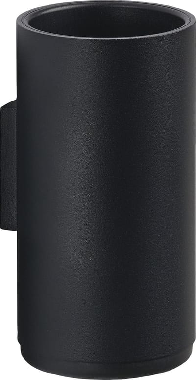 Zone Denmark Rim Tandenborstelbeker wandmontage - Beker voor Tandenborstels - Tandenborstelhouder - Toilet & Badkamer Accessoires - 13,6 x 7 cm - Zwart