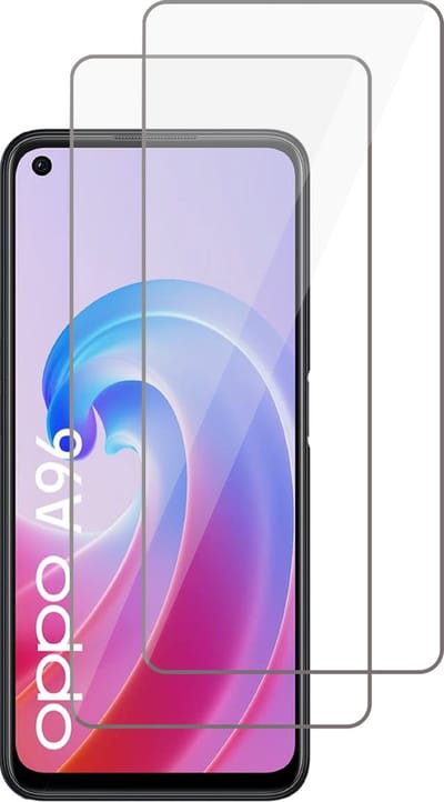 Screenprotector geschikt voor Oppo A96 - Gehard Glas Beschermglas Tempered Glass Screen Protector - 2 Stuks