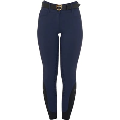 Equestro Dames Rijbroek – Hoge Taille Full Grip XL Navy