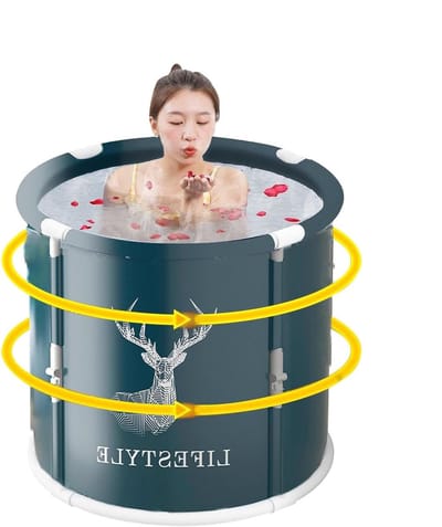 Opvouwbare Badkuip - Draagbaar Spa - Thuis Ontspanning - Dubbel Doel - 70 cm Diameter - Meerkleurig