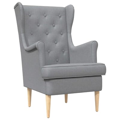 vidaXL - Fauteuil - Lichtgrijs - Stof