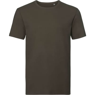Russell Heren Organisch T-Shirt met korte mouwen (Donkere Olijf)