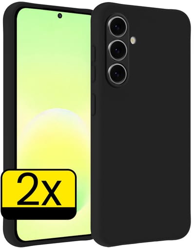 Hoesje - 2 Stuks - Geschikt voor Samsung Galaxy A57 - Sterk & Shockproof - Case Siliconen - Back Cover - Telefoon Hoes - Telefoonhoesjes - Zwart