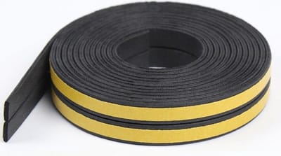Universele Tochtstrip - Zelfklevende Deurstrip - Waterdicht en windbestendig - Tochtwering - 9MM / 2MM - 5 Meter (2x2,5M) - Zwart Type I