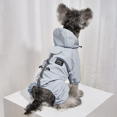 Premium Jas Hoge Kwaliteit Hond Regenjas Waterdichte Hond Regenjas met Reflecterende Band en Lijngat Regenachtige Dag Huisdier Kleding Winddicht Pup Kat Rai S blauw