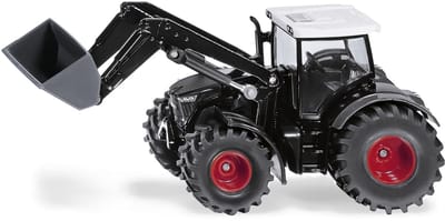 siku 1990, Fendt 942 Vario met voorlader, 1:50, metaal/kunststof, zwart, beweegbare shovel en voorlader, achter- en voorkoppeling