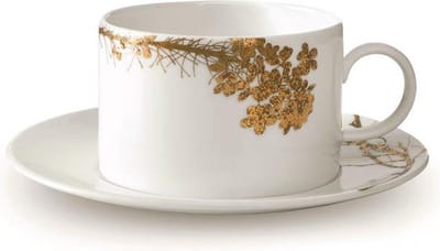 Wedgwood - Vera Wang Jardin Theekop & Schotel - Wit & Goud