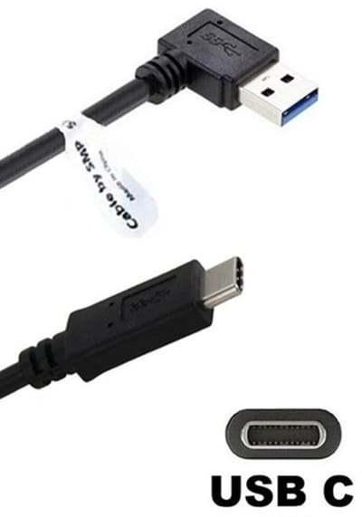 2 stuks OneOne 1,0m USB C kabel. Haakse laadkabel. Oplaadkabel snoer past op Universeel LG, Lenovo, HTC, Samsung Galaxy, Kobo (Rakuten), Sena, Kobo (Rakuten), Denver, Fysic