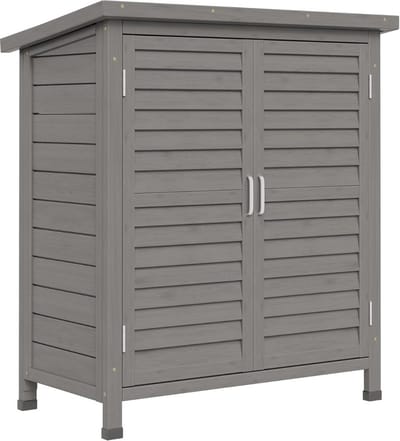 MKSS® Tuinkast Hout - Tuinkist - Tuinkasten voor Buiten - Tuinberging - 90x50x100cm - Grijs