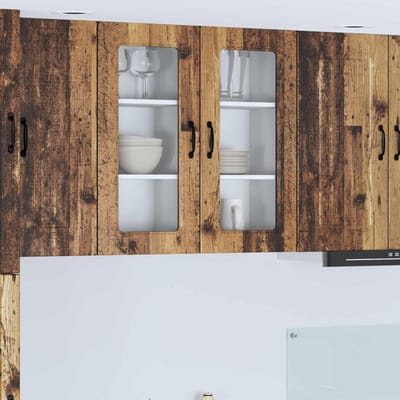 vidaXL - Vaatwasserpaneel - Kalmar - Oudhout - 40 - x - 31 - x - 80 - cm - Bewerkt - hout
