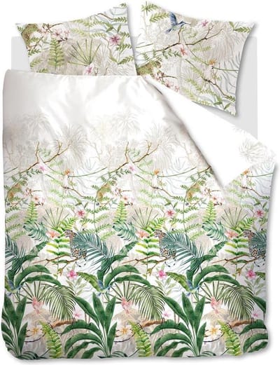 At Home by Beddinghouse Eldorado Dekbedovertrek - Lits-jumeaux - 240x200/220 cm - Groen