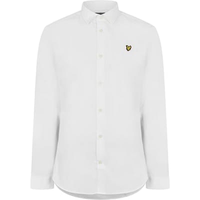Lyle & Scott Heren Poplin Slim overhemd met lange mouwen (Wit)