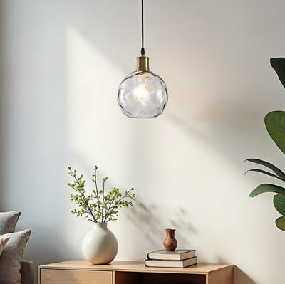 LumenXL 1-lichts hanglamp Lotte - smoke glas - bolling