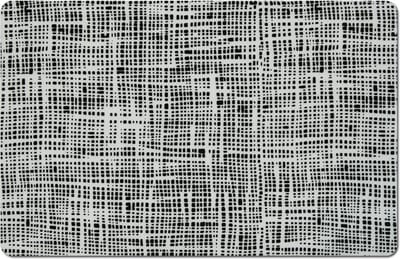 Zeller placemats gestreept - kunststof - 44 x 29 cm - zwart - abstract