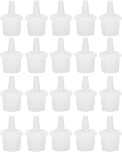 Wimper Lijm Mondstukken - Fles Plug - Wimper Verlengen - Voorkomt Verstopping - 20 Stuks - Translucent Wit