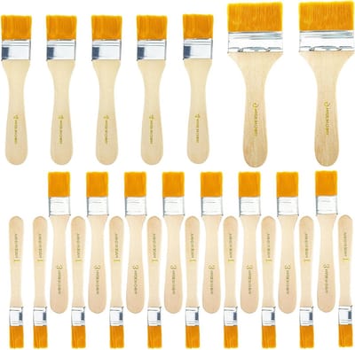 Allecto Plus - Set van 25 Verfkwasten 13/22/25/55 Cm - Glazuurkwasten - Schilderpenselen - DIY Schilderen - Professionele Kwaliteit