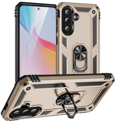 Coverup Hoesje - Geschikt voor Samsung Galaxy A36 Hoesje - Coverup Ring Kickstand Back Cover - Goud